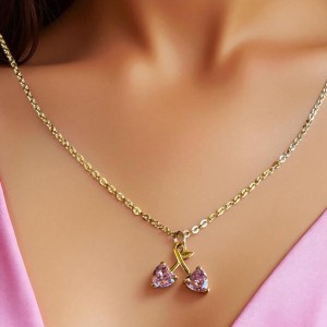 Rosy Cherry Necklace