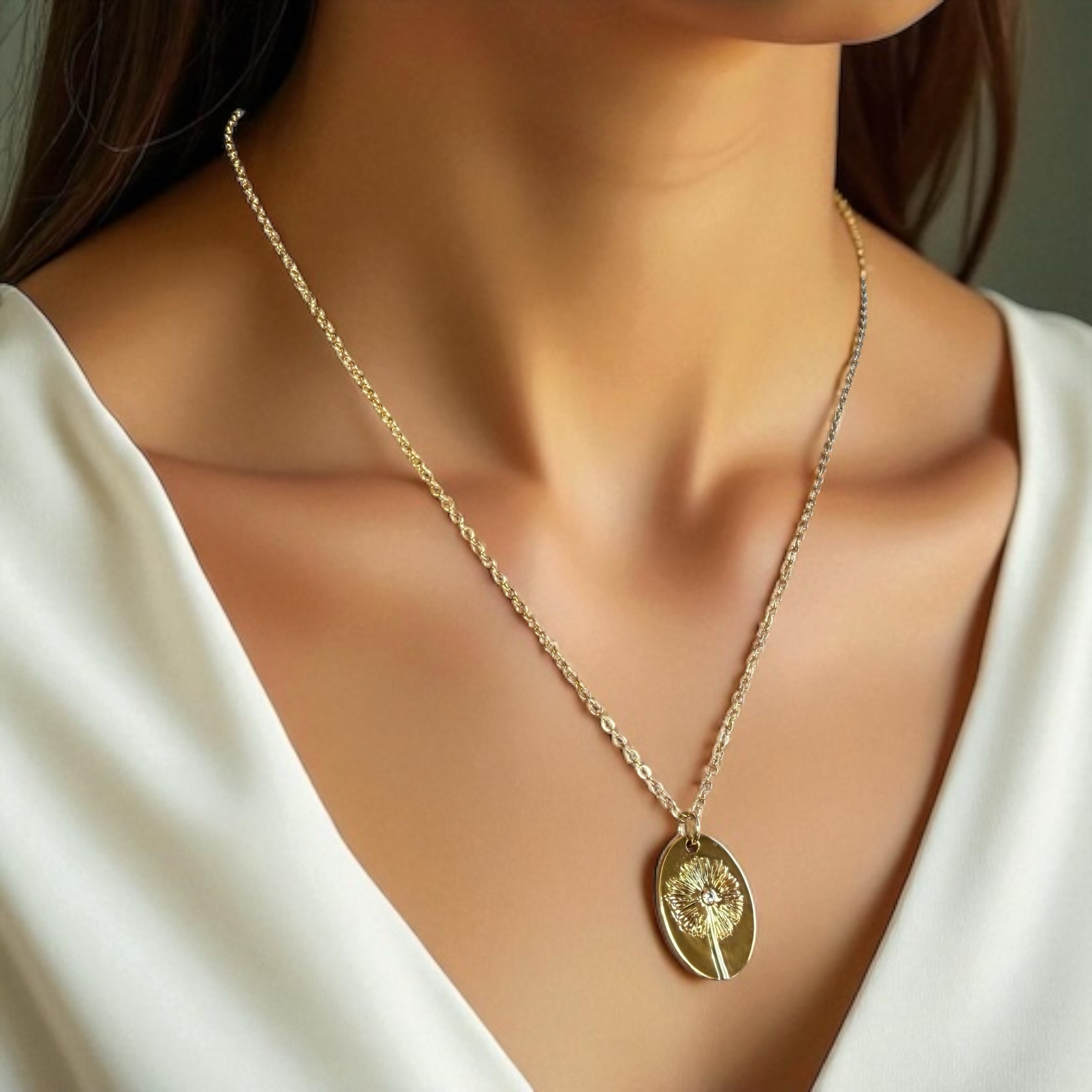 Golden Dandelion Wish Necklace - Image 4